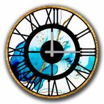 Casa si Gradina - Decoratiuni - Ceasuri - Ceas decorativ de perete, Wallxpert, mdf, multicolor, 50 cm, 238HMA6317 - Infinity.ro