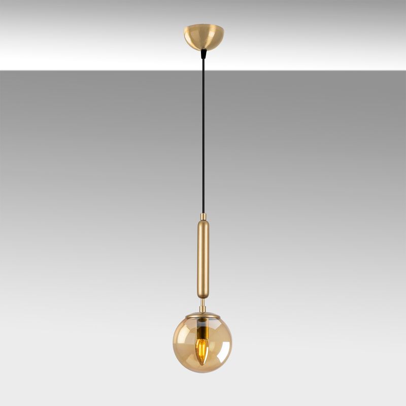 Casa si Gradina - Corpuri si surse de iluminat - Lustre si pendule - Lustra, Opviq, metal, auriu, 15x15x49 cm - Infinity.ro