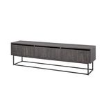 Casa si Gradina - Mobilier - Comode si corpuri - Comode - Comoda tv, Hanah Home, PAL melaminat, maro inchis si negru, 180x40x50 cm - Infinity.ro