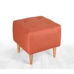 Casa si Gradina - Mobilier - Scaune si fotolii - Tabureti - Taburet, Atelier Del Sofa, bumbac si catifea, portocaliu, 43x43x43 cm - Infinity.ro