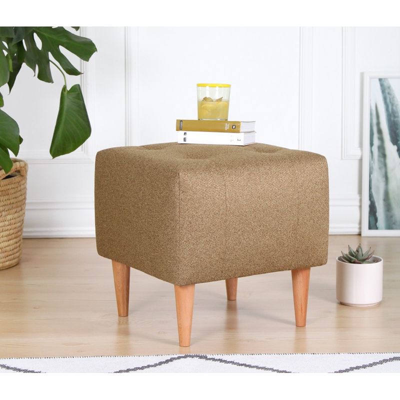 Casa si Gradina - Mobilier - Scaune si fotolii - Tabureti - Taburet, Atelier Del Sofa, bumbac si catifea, auriu, 43x43x43 cm - Infinity.ro