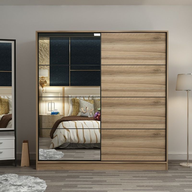 Casa si Gradina - Mobilier - Dulapuri si sifoniere - Sifoniere - Sifonier, Hanah Home, pal melaminat, dore, 180x52x190 cm - Infinity.ro