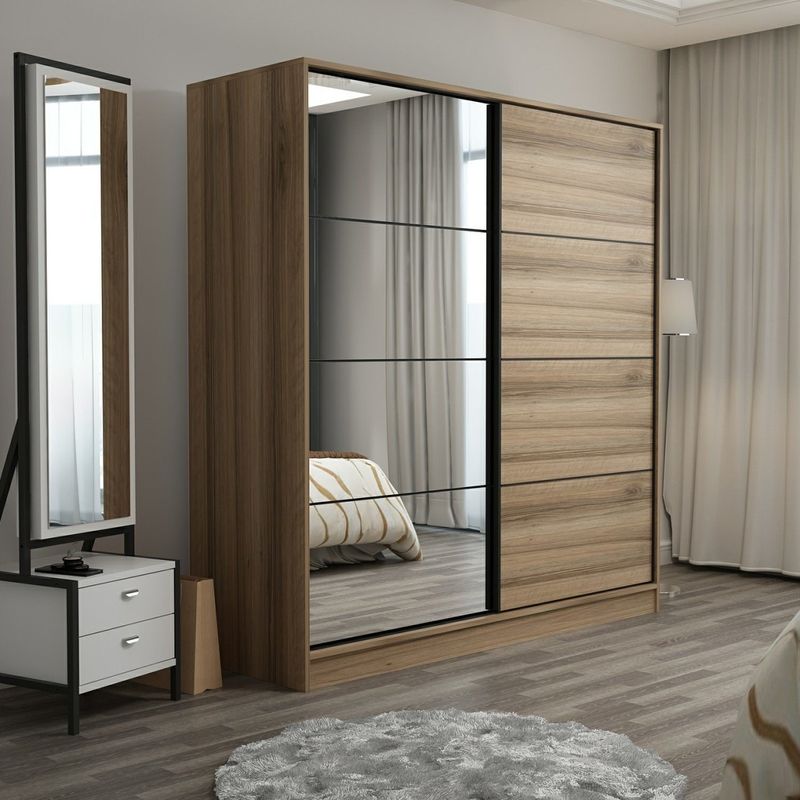 Casa si Gradina - Mobilier - Dulapuri si sifoniere - Sifoniere - Sifonier, Hanah Home, pal melaminat, dore, 180x52x190 cm - Infinity.ro