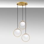 Casa si Gradina - Corpuri si surse de iluminat - Lustre si pendule - Lustra, Opviq, metal, auriu, 47x47x115 cm - Infinity.ro