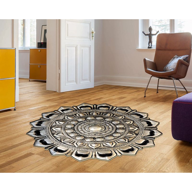 Casa si Gradina - Textile si covoare - Covoare - Covoare casa - Covor, Conceptum Hypnose, cupru, 80x80 cm, 100% poliester, antiderapant - Infinity.ro