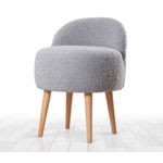 Casa si Gradina - Mobilier - Scaune si fotolii - Tabureti - Taburet, Atelier Del Sofa, blana artificiala, gri, 46x46x64 cm - Infinity.ro