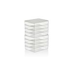 Casa si Gradina - Bucatarie si vesela - Organizare si depozitare bucatarie - Cutii alimentare - Set cutii depozitare, Hermia, plastic, alb, 27,5x5x22,5 cm, 8 piese - Infinity.ro