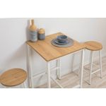 Casa si Gradina - Mobilier - Scaune si fotolii - Tabureti - Taburet, Hanah Home, pal, alb, 32x32x62 cm - Infinity.ro