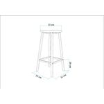 Casa si Gradina - Mobilier - Scaune si fotolii - Tabureti - Taburet, Hanah Home, pal, alb, 32x32x62 cm - Infinity.ro