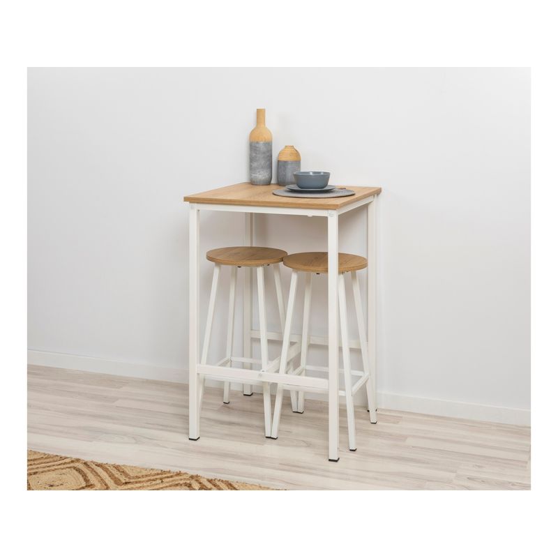 Casa si Gradina - Mobilier - Scaune si fotolii - Tabureti - Taburet, Hanah Home, pal, alb, 32x32x62 cm - Infinity.ro