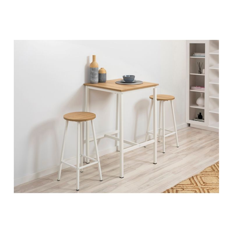 Casa si Gradina - Mobilier - Scaune si fotolii - Tabureti - Taburet, Hanah Home, pal, alb, 32x32x62 cm - Infinity.ro