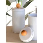 Casa si Gradina - Bucatarie si vesela - Organizare si depozitare bucatarie - Cutii alimentare - Set cutii depozitare, Hermia, metal galvanizat, alb, 10x10x22 cm, 3 piese - Infinity.ro