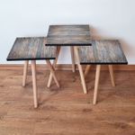 Casa si Gradina - Mobilier - Mese si birouri - Masute de cafea - Set masute cuib, Hanah Home, mdf, gri, 35x35x52 cm - Infinity.ro