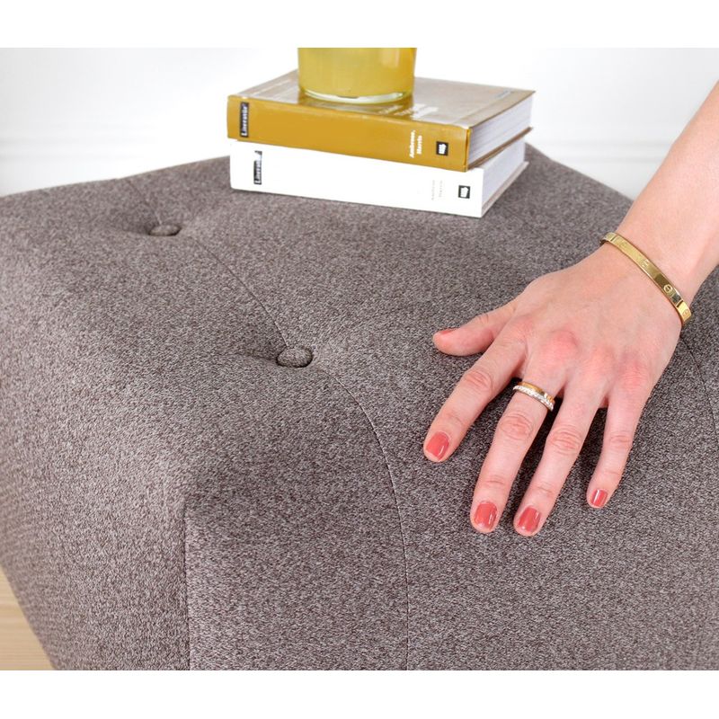Casa si Gradina - Mobilier - Scaune si fotolii - Tabureti - Taburet, Atelier Del Sofa, bumbac si catifea, cafea, 43x43x43 cm - Infinity.ro