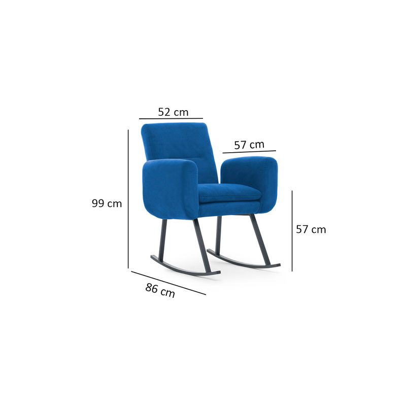 Casa si Gradina - Mobilier - Scaune si fotolii - Fotolii - Fotoliu balansoar, Atelier Del Sofa, metal, albastru, 50x50x99 cm - Infinity.ro