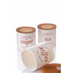 Casa si Gradina - Bucatarie si vesela - Organizare si depozitare bucatarie - Cutii alimentare - Set cutii depozitare, Hermia, portelan, alb, 10.5x12 cm, 3 piese - Infinity.ro