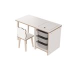 Casa si Gradina - Mobilier - Mobilier copii - Mobilier camera copiilor - Birou pentru copii, Hanah Home, pal melaminat, alb gri, 90x50x42 cm - Infinity.ro