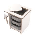 Casa si Gradina - Mobilier - Mobilier copii - Mobilier camera copiilor - Birou pentru copii, Hanah Home, pal melaminat, alb gri, 90x50x42 cm - Infinity.ro