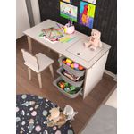 Casa si Gradina - Mobilier - Mobilier copii - Mobilier camera copiilor - Birou pentru copii, Hanah Home, pal melaminat, alb gri, 90x50x42 cm - Infinity.ro