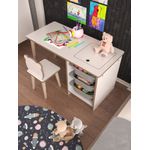 Casa si Gradina - Mobilier - Mobilier copii - Mobilier camera copiilor - Birou pentru copii, Hanah Home, pal melaminat, alb gri, 90x50x42 cm - Infinity.ro