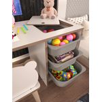 Casa si Gradina - Mobilier - Mobilier copii - Mobilier camera copiilor - Birou pentru copii, Hanah Home, pal melaminat, alb gri, 90x50x42 cm - Infinity.ro