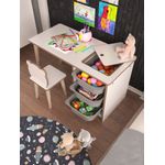 Casa si Gradina - Mobilier - Mobilier copii - Mobilier camera copiilor - Birou pentru copii, Hanah Home, pal melaminat, alb gri, 90x50x42 cm - Infinity.ro