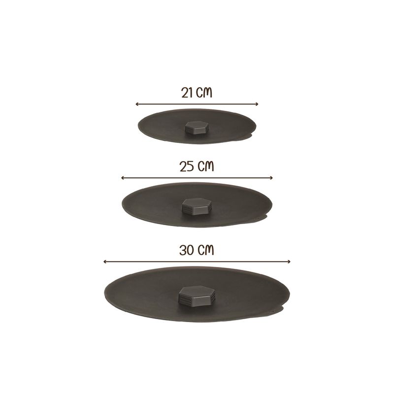 Casa si Gradina - Mobilier - Organizare si depozitare - Organizatoare pentru sertare si dulapuri - Set organizatoare, Hermia, silicon, antracit, 30x30x1 cm, 25x25x1 cm, 21x21x1 cm - Infinity.ro