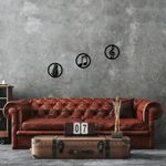 Casa si Gradina - Decoratiuni - Decoratiuni perete - Accesoriu decorativ de perete, Wallxpert, metal, negru, 25 cm, set 3 piese - Infinity.ro