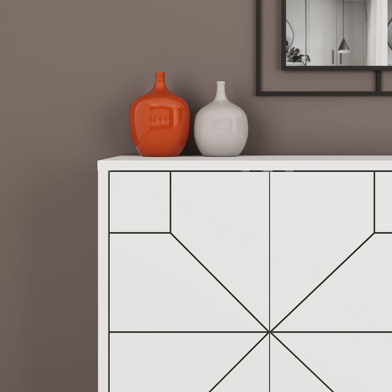Casa si Gradina - Mobilier - Comode si corpuri - Console - Consola, Hanah Home, panou aglomerat cu melamina, alb, 123x35x62.4 cm - Infinity.ro