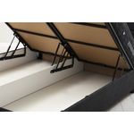 Casa si Gradina - Mobilier - Seturi de mobilier - Seturi dormitor - Set dormitor o persoana, Hanah Home, pal melaminat, antracit, 120x200 cm - Infinity.ro