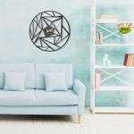 Casa si Gradina - Decoratiuni - Ceasuri - Ceas de perete decorativ, Wallxpert, metal, negru, 50x50 cm, 826PIR2059 - Infinity.ro