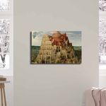 Casa si Gradina - Decoratiuni - Tablouri - Tablou canvas decorativ, Wallxpert, panza piele de caprioara 100%, multicolor, 45x70 cm, rama lemn - Infinity.ro