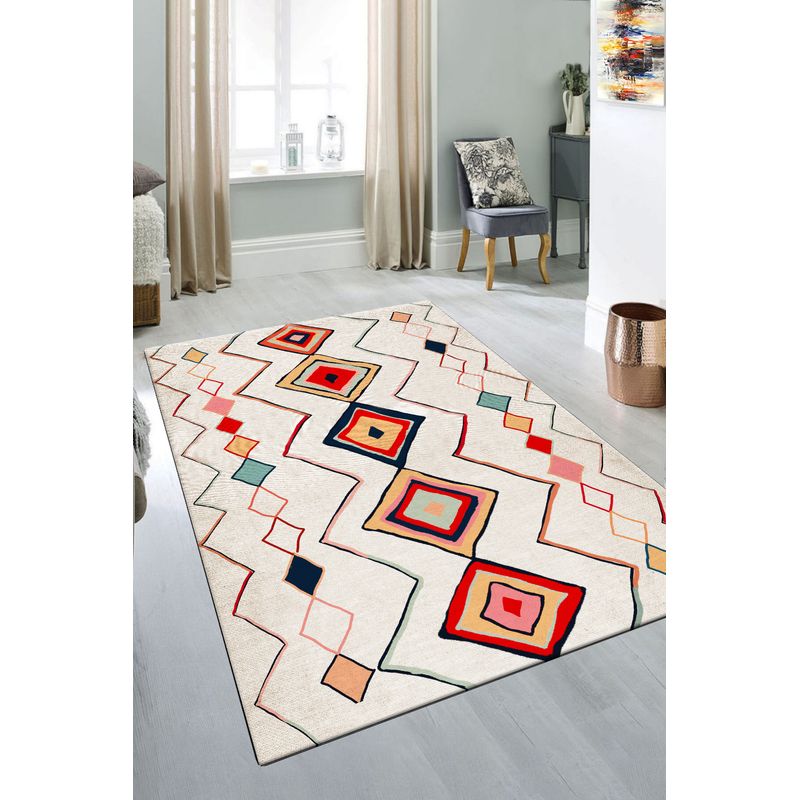 Casa si Gradina - Textile si covoare - Covoare - Covorase intrare - Covoras de intrare, Conceptum Hypnose, multicolor, 120x150 cm, 100% poliester, antiderapant, 959CHL1606 - Infinity.ro