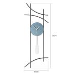 Casa si Gradina - Decoratiuni - Ceasuri - Ceas de perete decorativ, Wallxpert, metal, albastru gri, diametru 75 cm - Infinity.ro