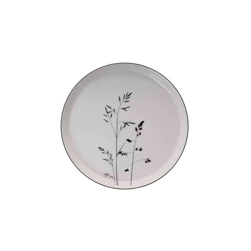 Casa si Gradina - Bucatarie si vesela - Vesela si tacamuri - Servicii de masa - Set de masa, Hermia, portelan, alb negru, 27 piese - Infinity.ro
