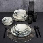 Casa si Gradina - Bucatarie si vesela - Vesela si tacamuri - Servicii de masa - Serviciu de masa, Hermia, multicolor, 24 piese, 100% portelan, rezistent la microunde si masina de spalat vase - Infinity.ro