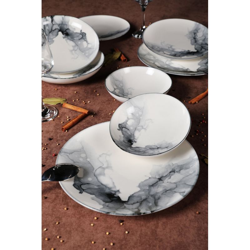 Casa si Gradina - Bucatarie si vesela - Vesela si tacamuri - Servicii de masa - Serviciu de masa, Hermia, multicolor, 24 piese, 100% portelan, rezistent la microunde si masina de spalat vase - Infinity.ro