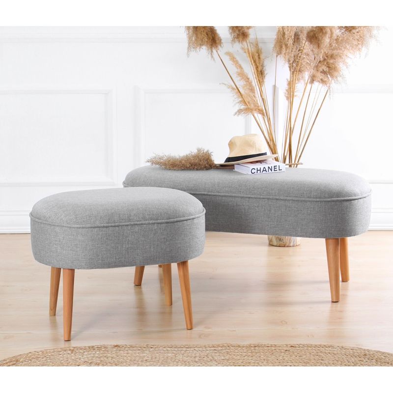 Casa si Gradina - Mobilier - Scaune si fotolii - Tabureti - Taburet, Atelier Del Sofa, 100% in, gri, 63x44x47 cm - Infinity.ro