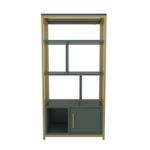 Casa si Gradina - Mobilier - Biblioteci si rafturi - Biblioteci - Biblioteca, Hanah Home, pal melaminat, verde auriu, 60x29.6x120 cm - Infinity.ro