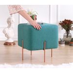 Casa si Gradina - Mobilier - Scaune si fotolii - Tabureti - Taburet, Atelier Del Sofa, bumbac si in, verde deschis, 40x40x42 cm - Infinity.ro