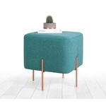 Casa si Gradina - Mobilier - Scaune si fotolii - Tabureti - Taburet, Atelier Del Sofa, bumbac si in, verde deschis, 40x40x42 cm - Infinity.ro