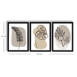 Casa si Gradina - Decoratiuni - Tablouri - Set tablouri decorative, Wallxpert, mdf, bej alb negru, 38x53 cm, 3 piese - Infinity.ro