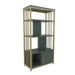 Casa si Gradina - Mobilier - Biblioteci si rafturi - Biblioteci - Biblioteca, Hanah Home, pal melaminat, verde auriu, 60x29.6x120 cm - Infinity.ro
