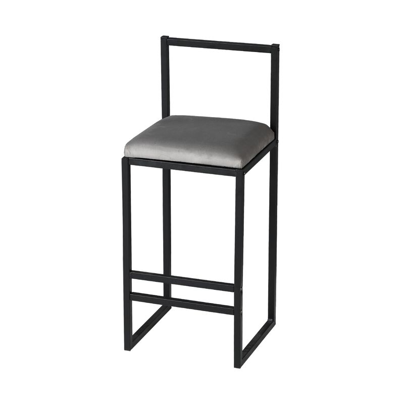 Casa si Gradina - Mobilier - Seturi de mobilier - Seturi mese si scaune - Set masa de bar si taburete, Atelier Del Sofa, melamina si metal, gri, nuc, negru, masa 90x45x92 cm, taburete 35x35x80 cm - Infinity.ro