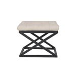 Casa si Gradina - Mobilier - Scaune si fotolii - Tabureti - Taburet, Atelier Del Sofa, metal, alb-negru, 42x50x40 cm - Infinity.ro