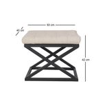 Casa si Gradina - Mobilier - Scaune si fotolii - Tabureti - Taburet, Atelier Del Sofa, metal, alb-negru, 42x50x40 cm - Infinity.ro