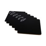 Casa si Gradina - Textile si covoare - Textile bucatarie - Fete de masa - Set suporturi de masa, Hermia, mdf si lemn, negru, 27x25 cm, 6 bucati - Infinity.ro