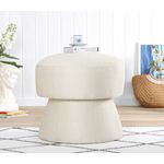 Casa si Gradina - Mobilier - Scaune si fotolii - Tabureti - Taburet, Atelier Del Sofa, bumbac si in, crem, 45x48 cm - Infinity.ro