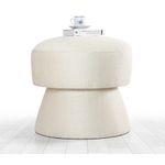 Casa si Gradina - Mobilier - Scaune si fotolii - Tabureti - Taburet, Atelier Del Sofa, bumbac si in, crem, 45x48 cm - Infinity.ro