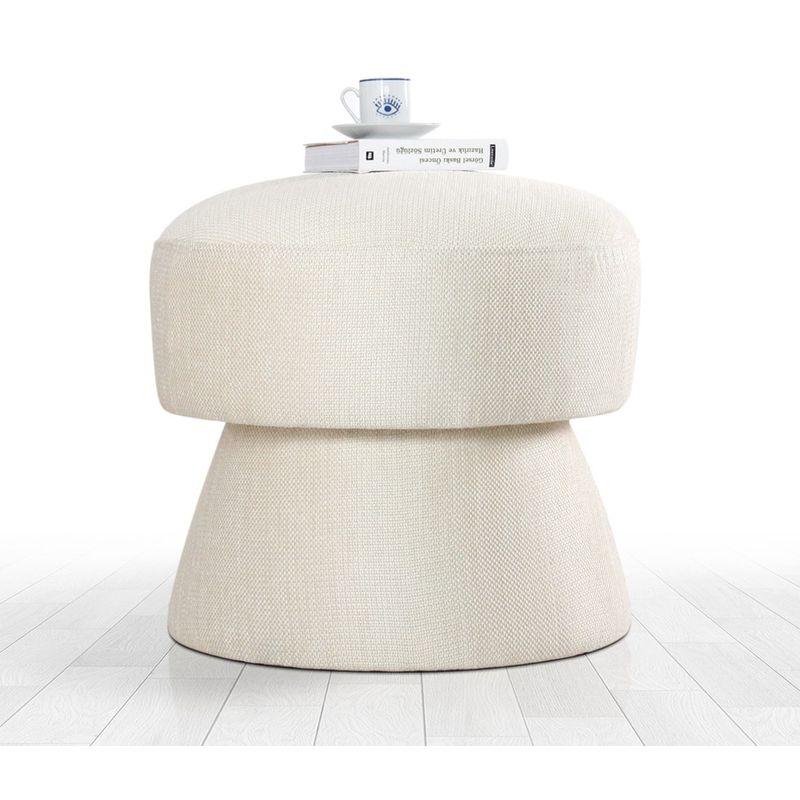 Casa si Gradina - Mobilier - Scaune si fotolii - Tabureti - Taburet, Atelier Del Sofa, bumbac si in, crem, 45x48 cm - Infinity.ro